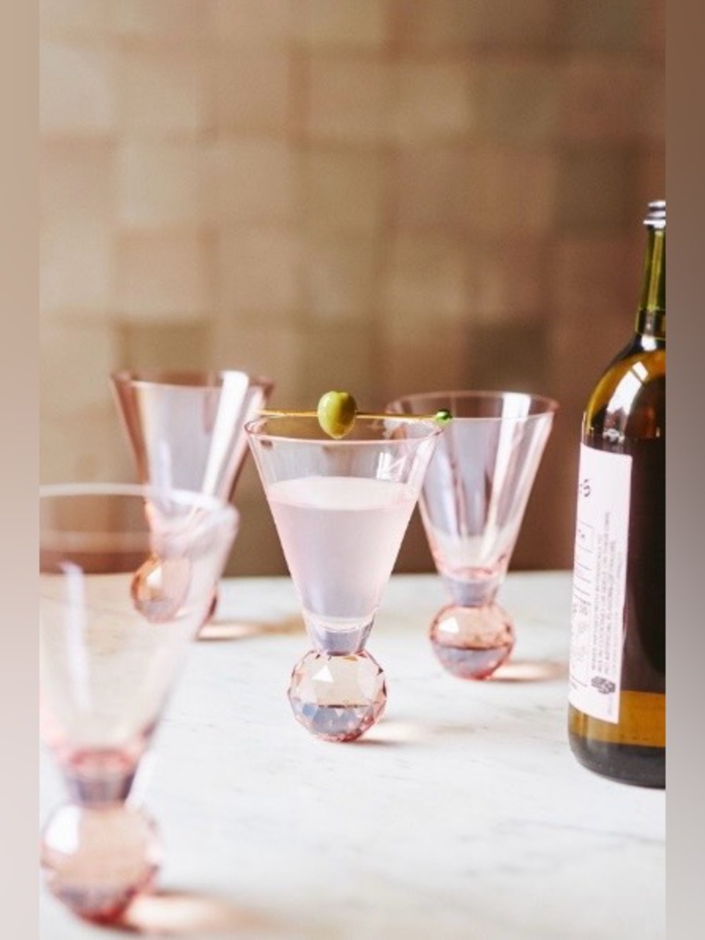 ▪️NWT Anthropologie Gemma Martini Glasses, Set of 4